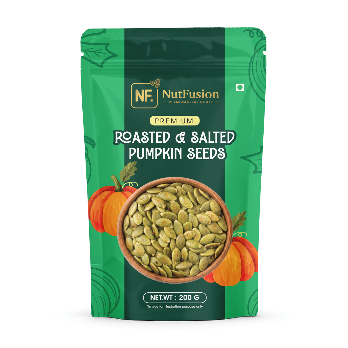 Nutfusion Roasted & Salted Pumpkin Seeds 200gm/6pc