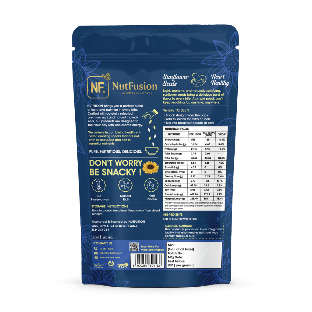 Nutfusion Raw Sunflower Seeds 200gm